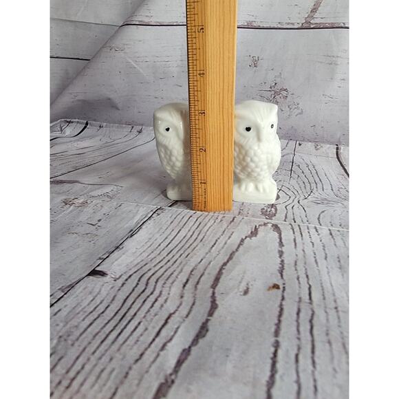 White Ceramic Owl Napkin Rings Set of 2 Replacement Pieces Made In Taiwan - Picture 10 of 10